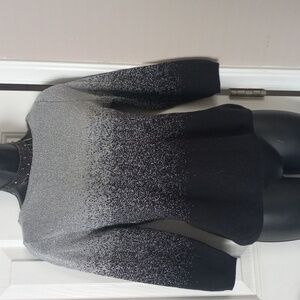 Elegant Black/ Gray/ Silver Shimmer Women's Sweater Size: S
